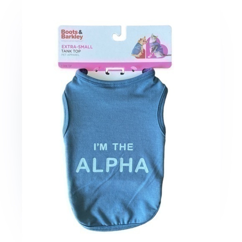 Boots & Barley Dog Tank Top “I’m the Alpha” Size XS NWT